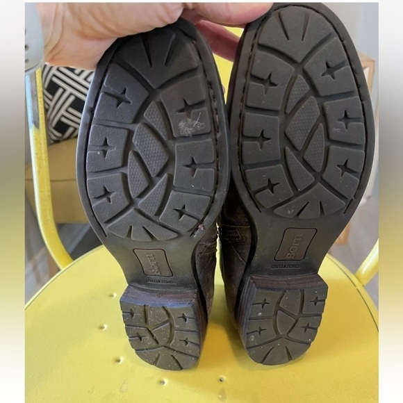 Born Brown Leather Boots Sz 7.5 Womens Distressed Buckle Straps Boho Festival - Picture 8 of 9